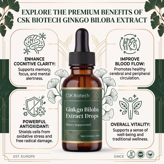 Ginkgo Biloba Extract Drops – Brain & Focus Support, 30 mL – by Luvixy