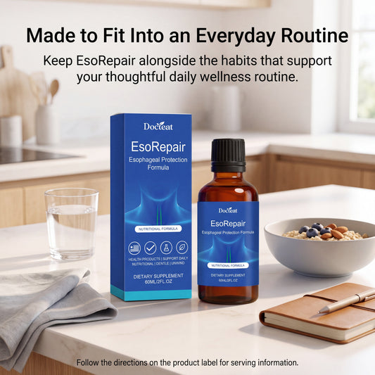 Luvixy EsoRepair 60 mL used in a comparison guide with Esophage Daily esophageal wellness liquid