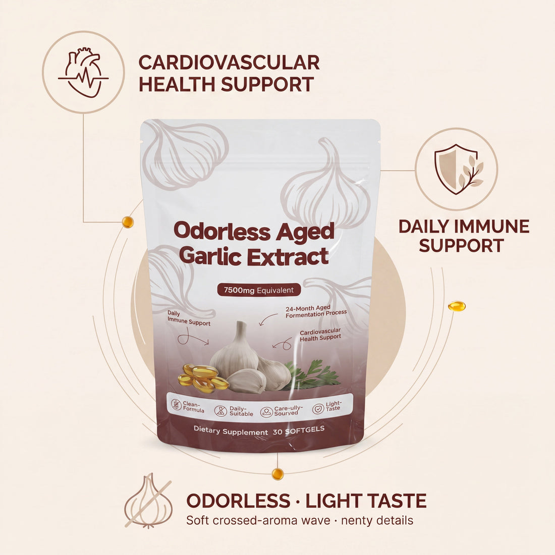Luvixy odorless aged garlic extract 7500 mg softgels for a guide comparing aged garlic extract and regular garlic