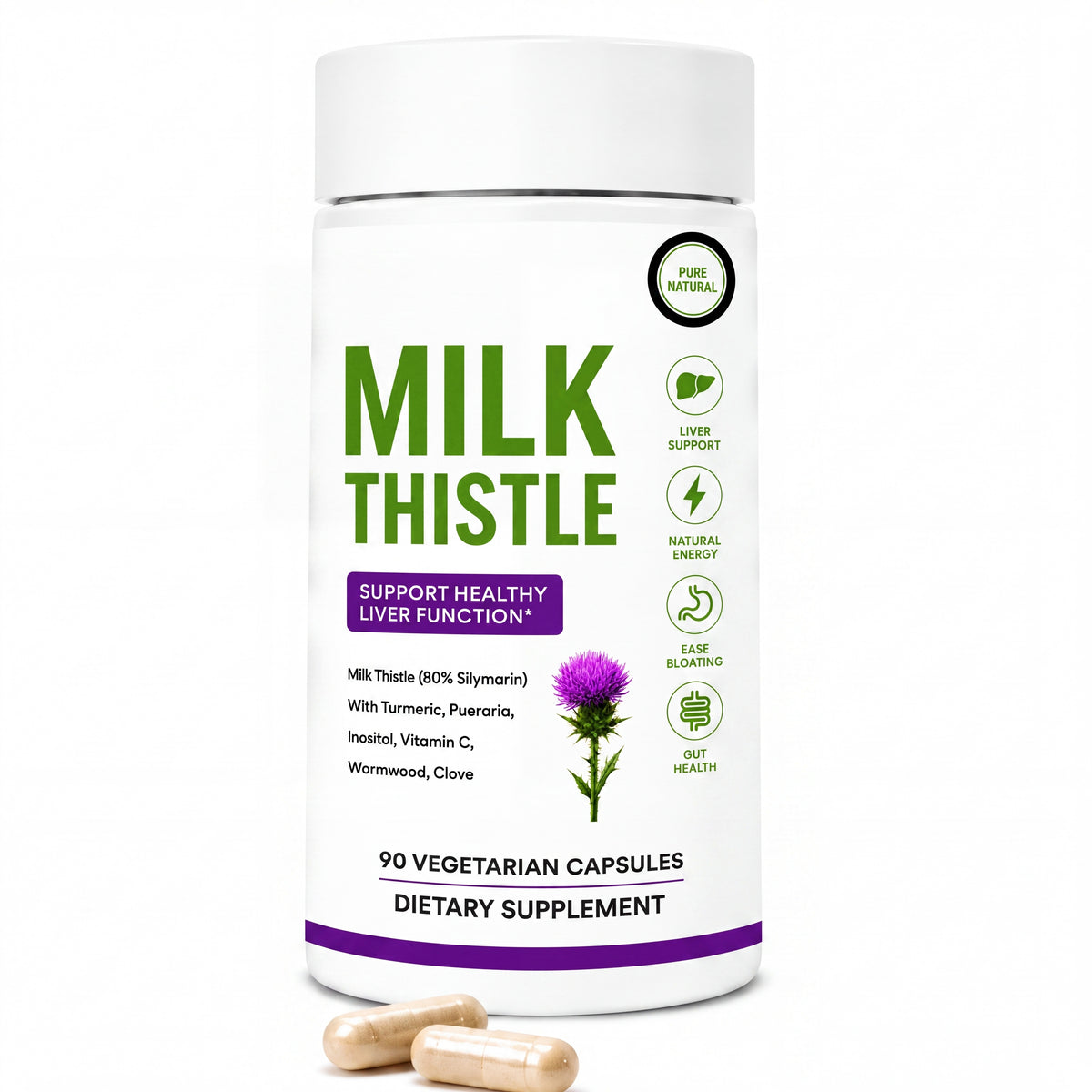 Milk thistle silymarin liver support – product detail image 7