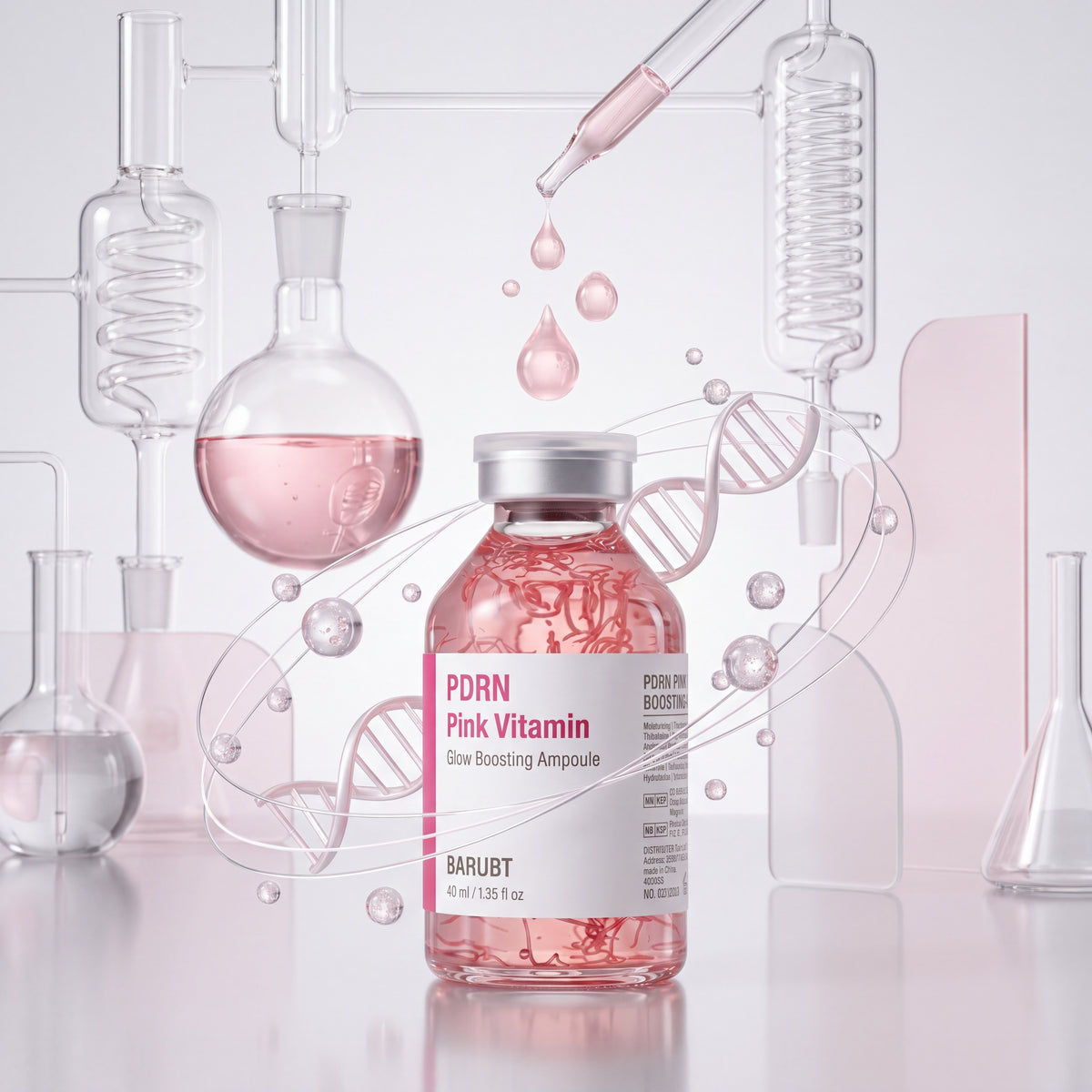 PDRN pink vitamin ampoule – pink vitamin skincare serum