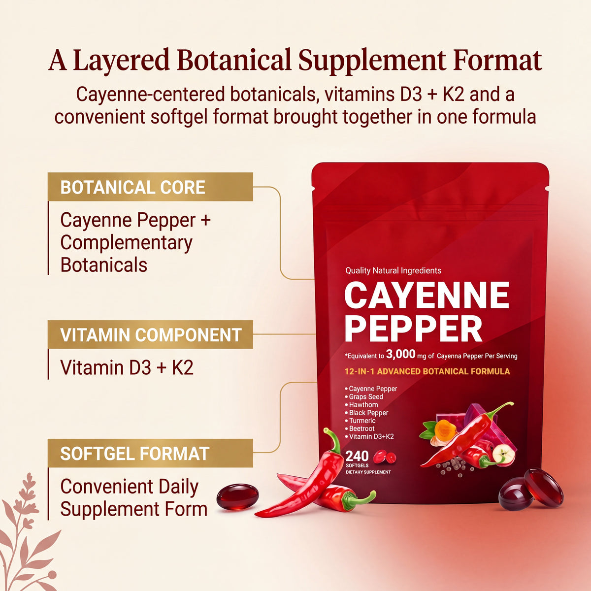 Cayenne pepper 3000 mg – product packaging