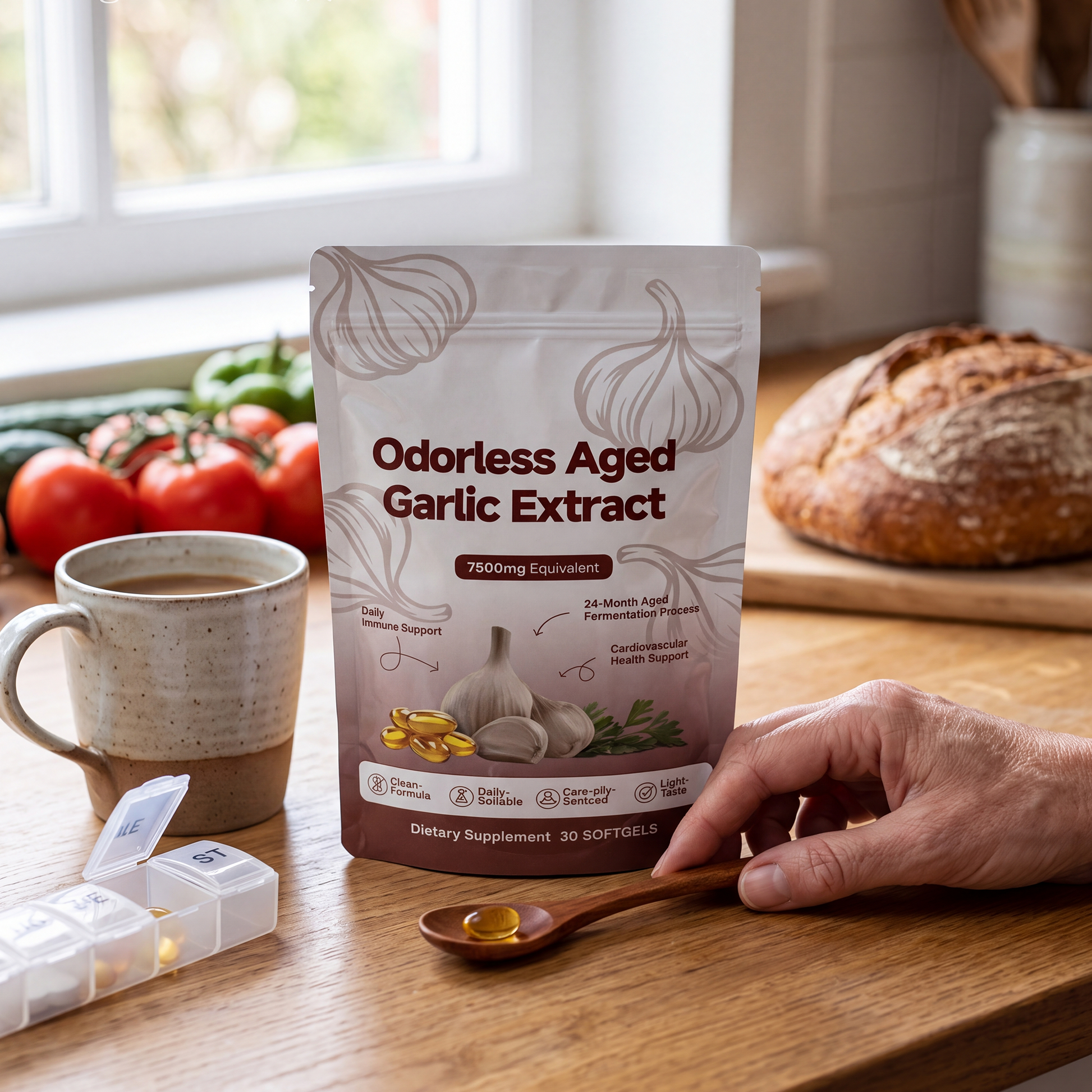 Cross-border garlic extract softgels care for the body, boost energy, daily nutrition, and dietary supplementation