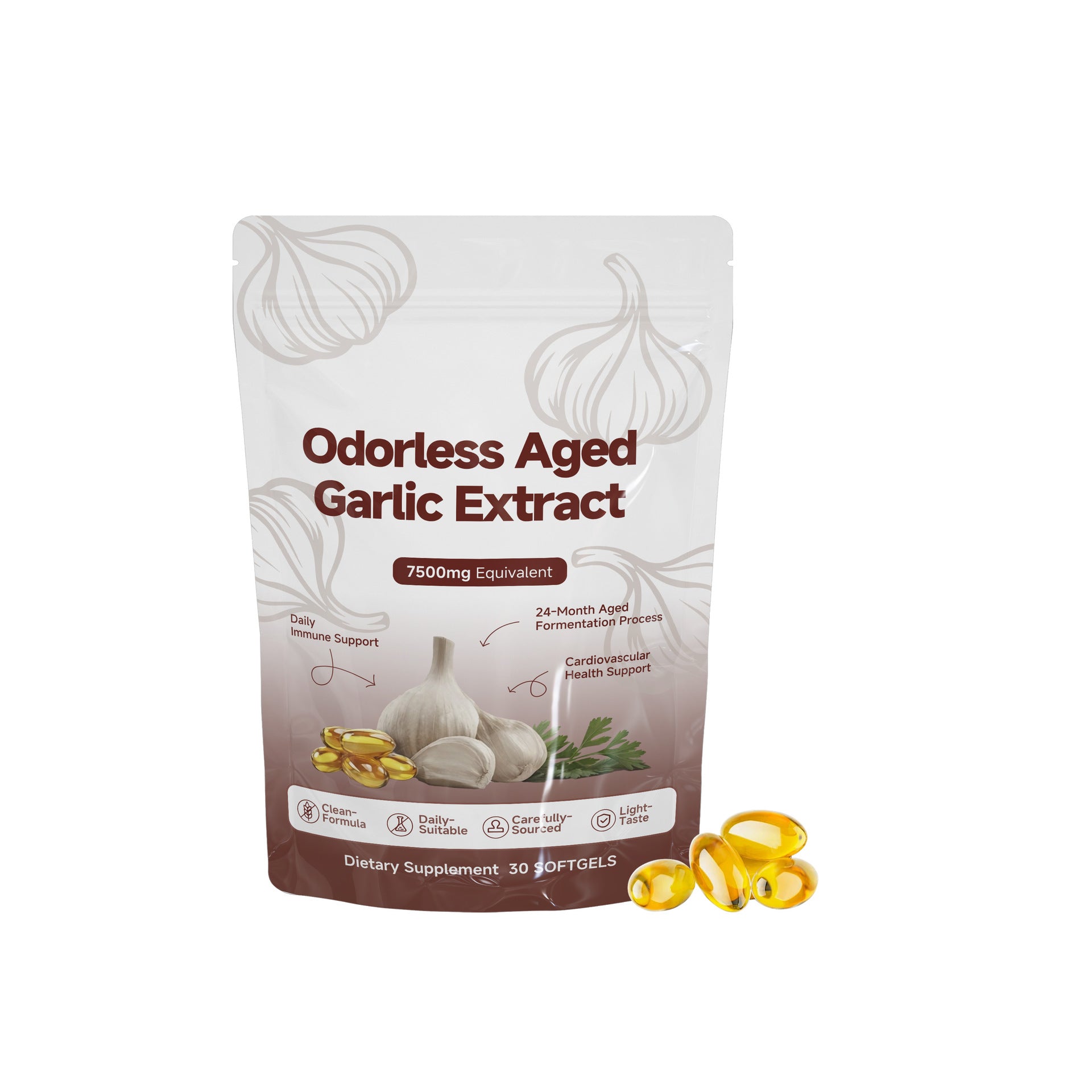 Cross-border garlic extract softgels care for the body, boost energy, daily nutrition, and dietary supplementation