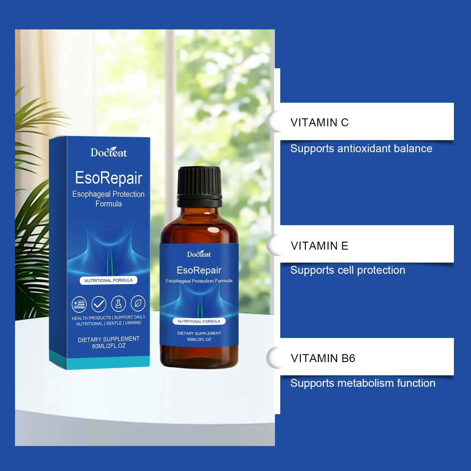 Docteat EsoRepair Esophageal Wellness Formula – 60 mL – product image 2