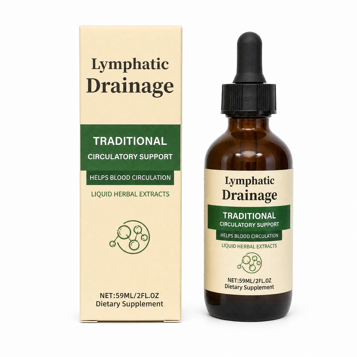 Luvixy Lymphatic Drainage Drops 59 mL bottle and box