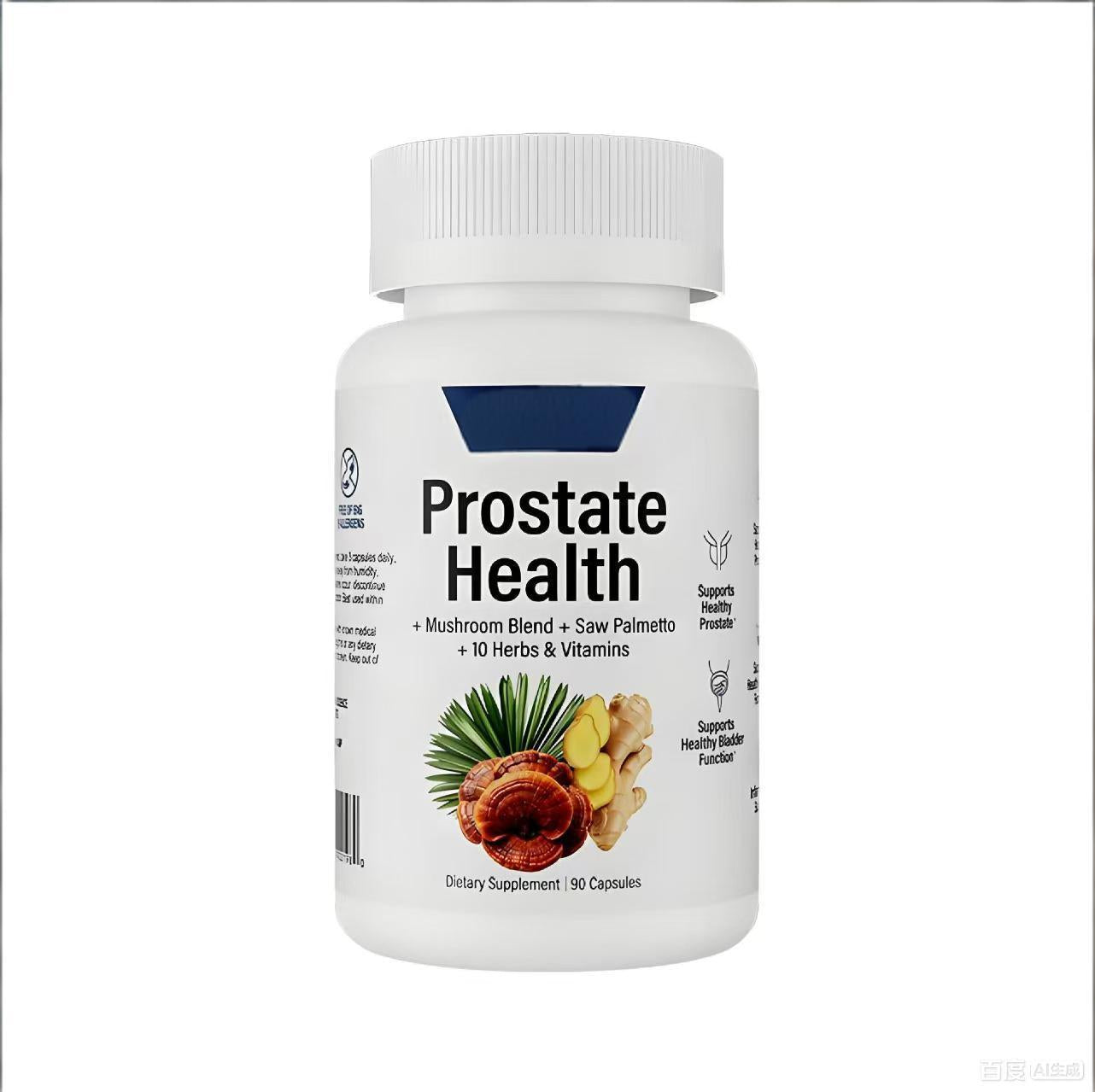 Prostate Health Supplement for Men – Saw Palmetto & Mushroom Blend, 90 Capsules