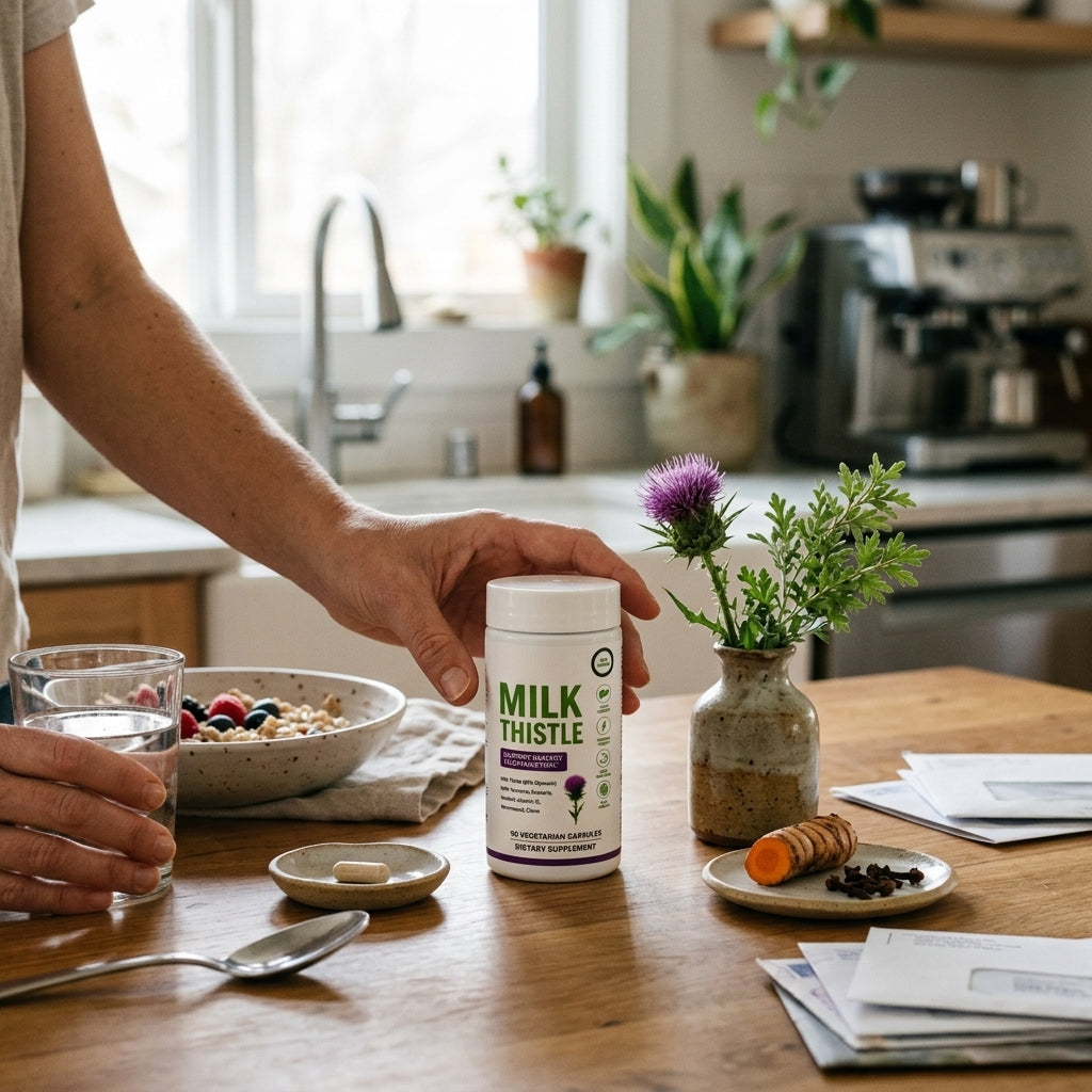 Milk Thistle Liver Support – 80% Silymarin Herbal Blend, 90 Veggie Capsules – product image 2