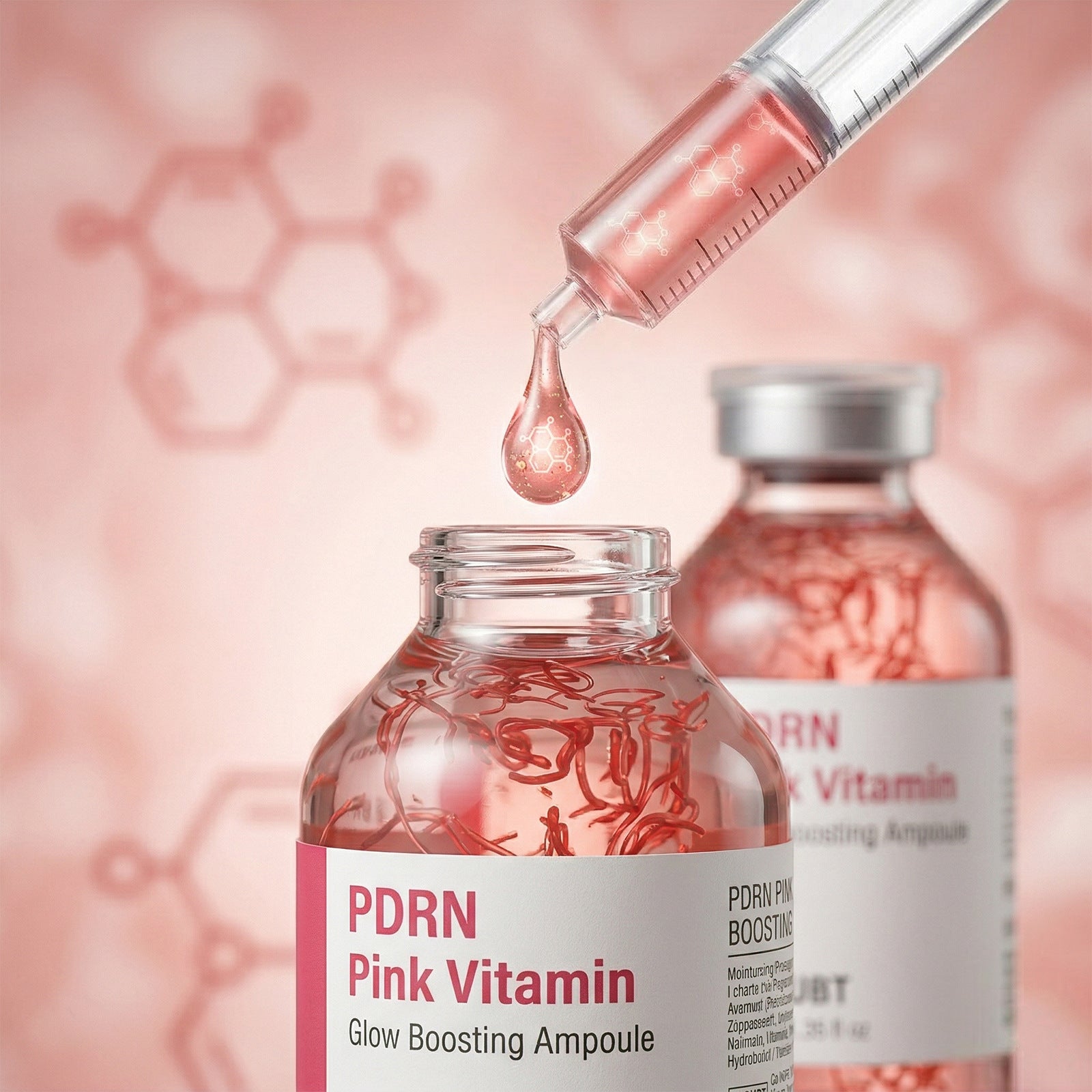 PDRN Pink Vitamin Glow Boosting Ampoule – 40 mL Facial Serum – product image 2