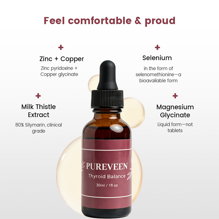 Pureveen Thyroid Balance Liquid Drops – 30 mL – product image 3