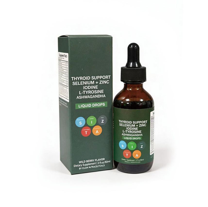 Thyroid Support Drops with Selenium, Zinc, Iodine & Ashwagandha – 60 mL