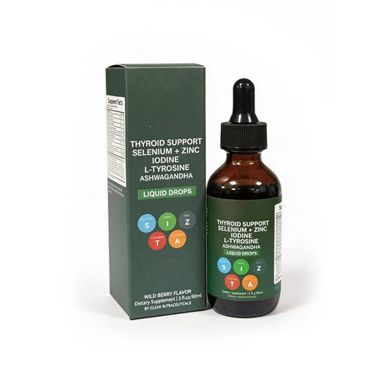 Thyroid Support Drops with Selenium, Zinc, Iodine & Ashwagandha – 60 mL